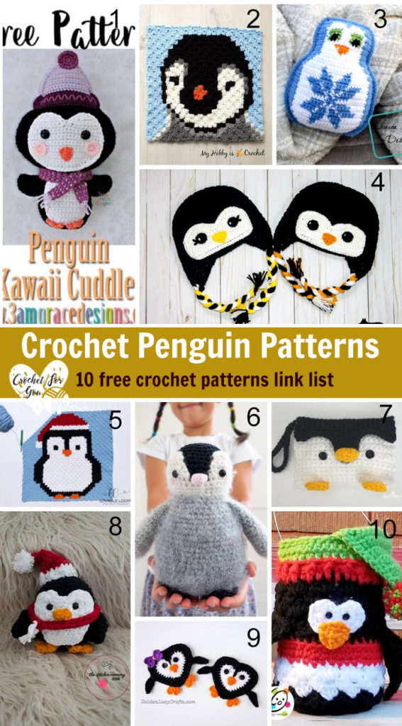 Crochet Penguin Patterns - 10 free crochet patterns link list