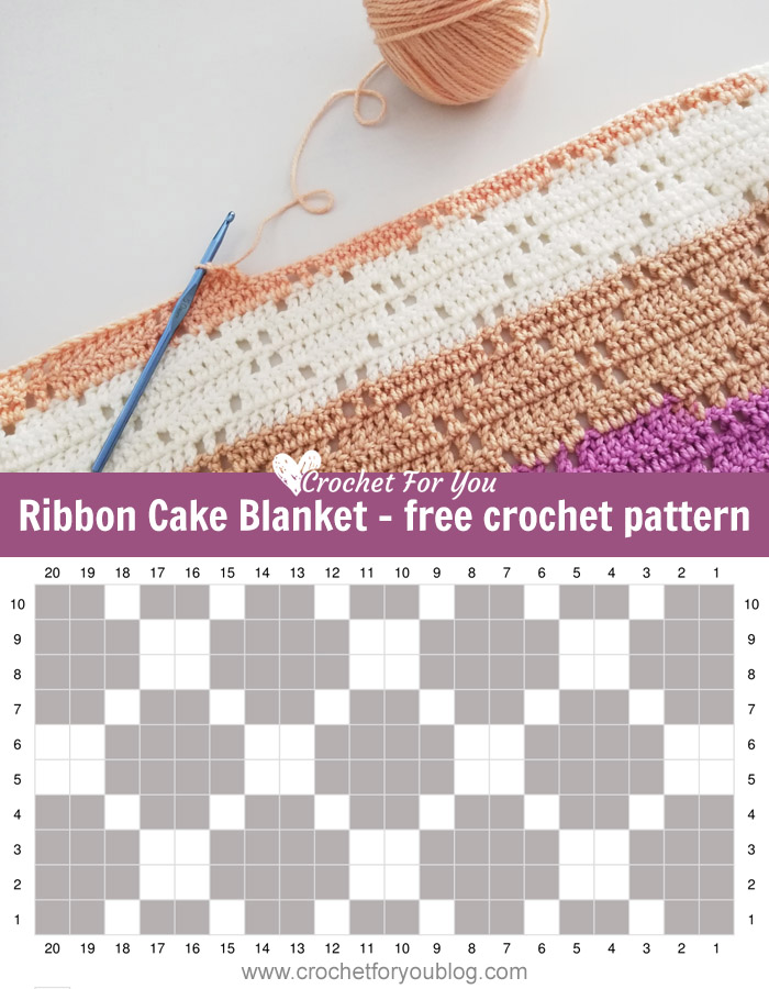 Ribbon Cake Crochet Blanket Free Pattern