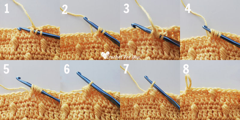 Crochet Bobble Drops Pompom Hat Free Pattern