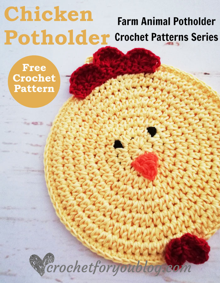 Crochet Chicken Potholder Free Pattern