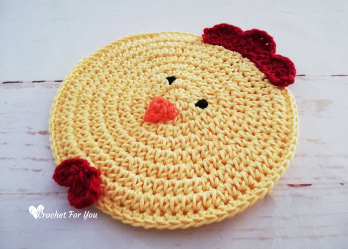 Crochet Chicken Potholder Free Pattern