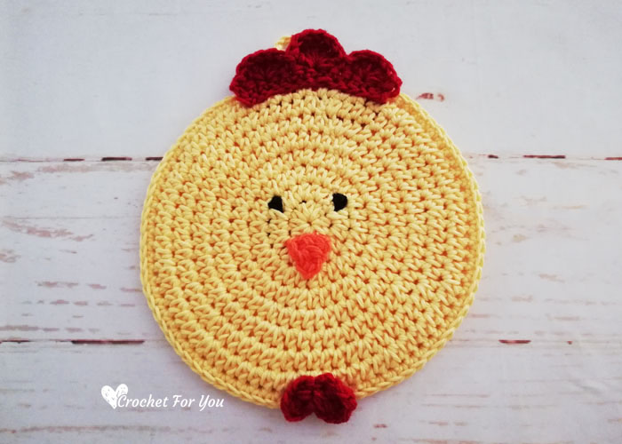 Crochet Chicken Potholder Free Pattern