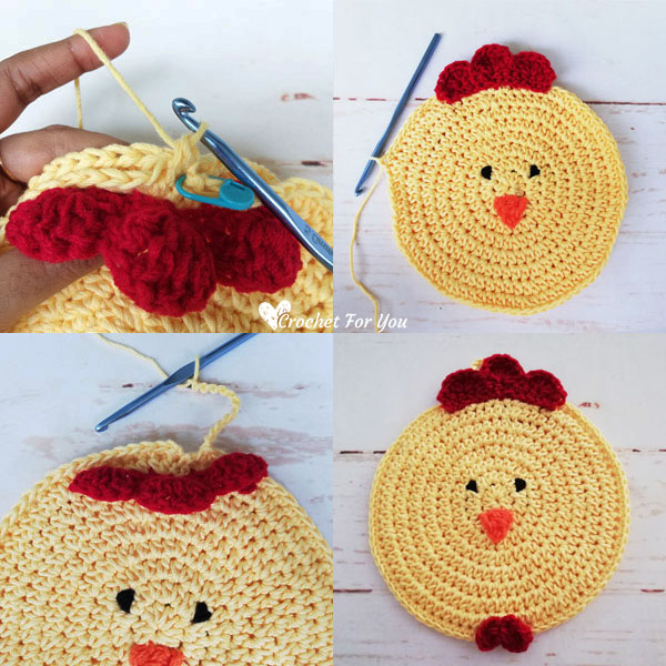 Crochet Chicken Potholder Free Pattern