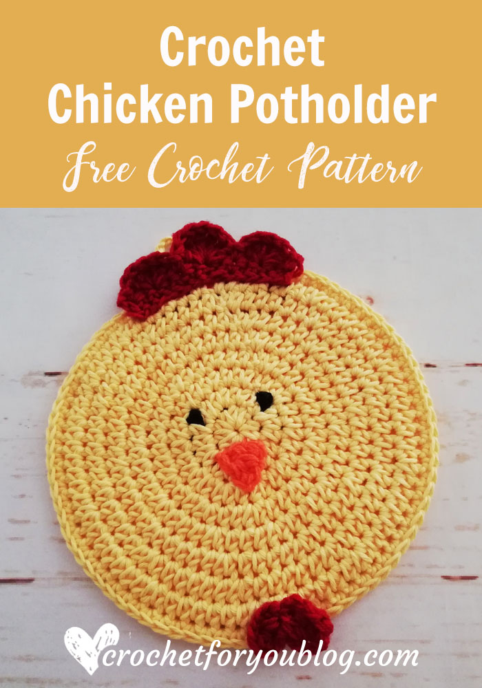 Crochet Chicken Potholder Free Pattern