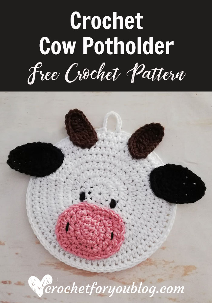 Crochet Cow Potholder Free Pattern