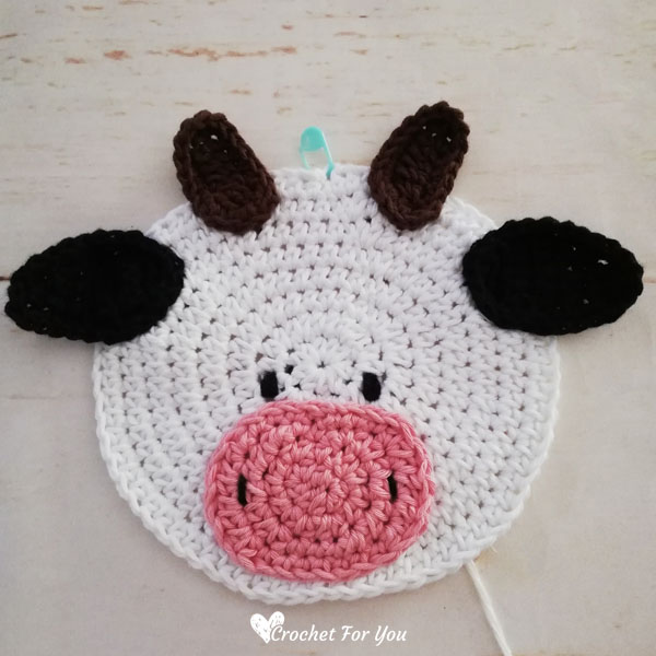 Crochet Cow Potholder Free Pattern