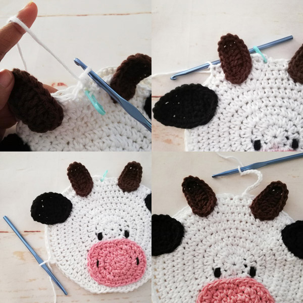 Crochet Cow Potholder Free Pattern