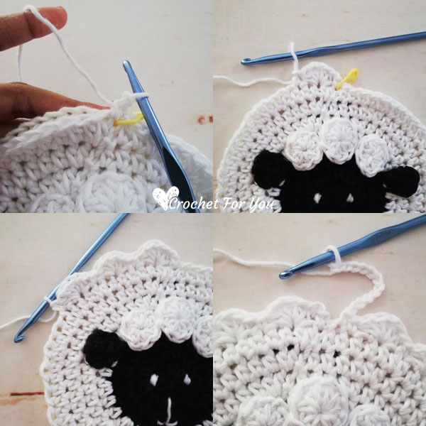 Crochet Sheep Potholder Free Pattern