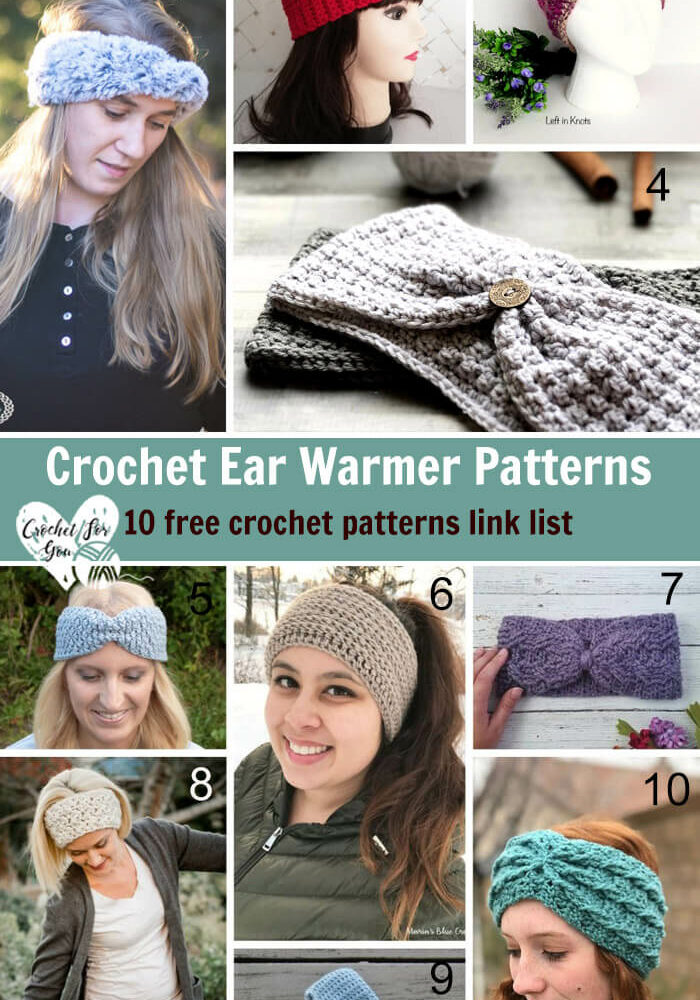 Crochet Ear Warmer Patterns - 10 free crochet pattern link list