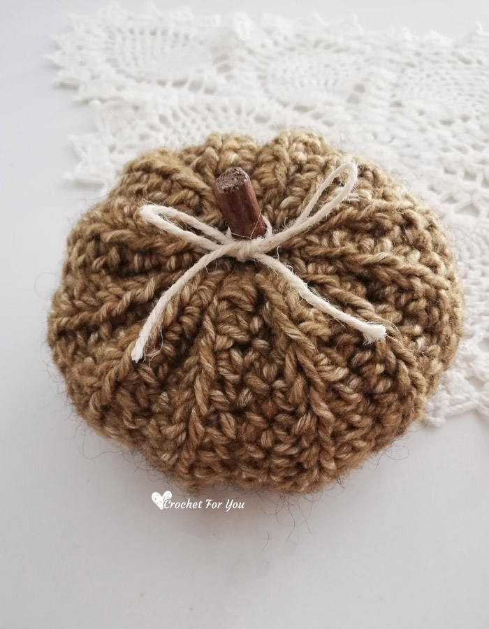 Crochet Ribbed Pumpkin Free Pattern