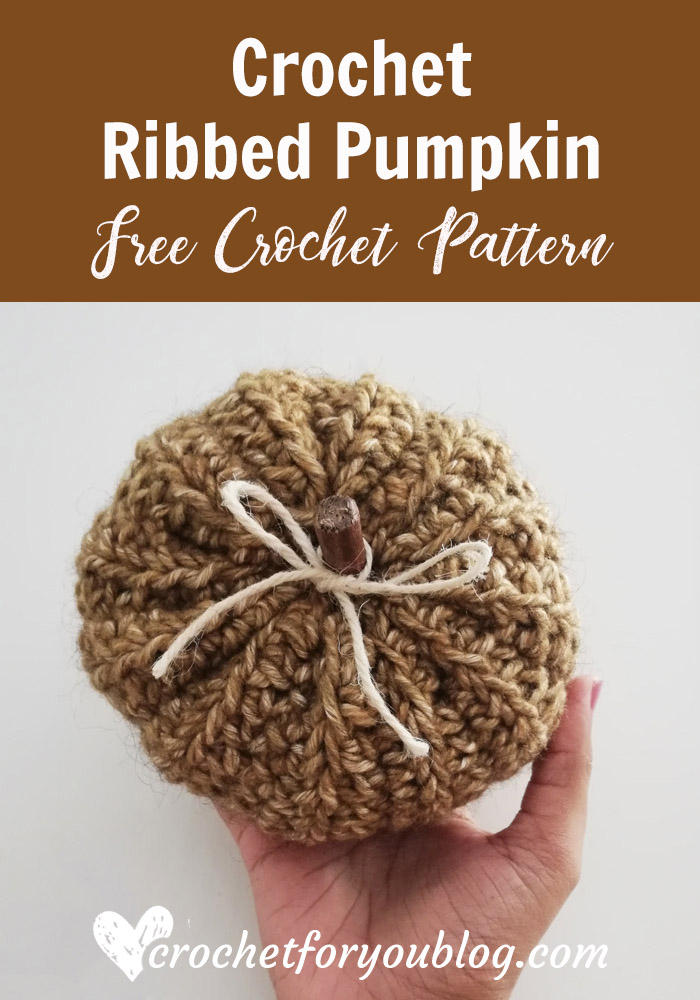 Crochet Ribbed Pumpkin Free Pattern