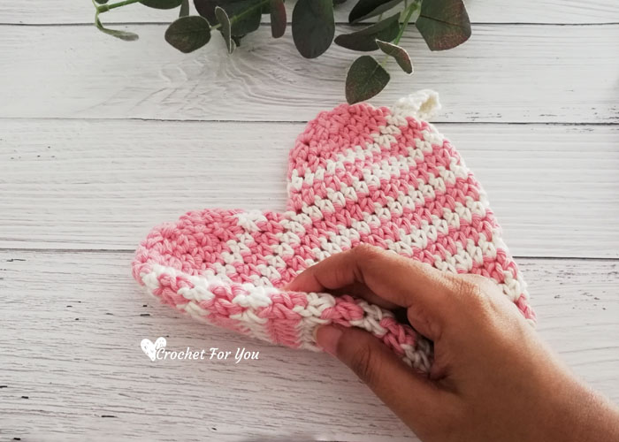 Crochet Heart Potholder Free Pattern