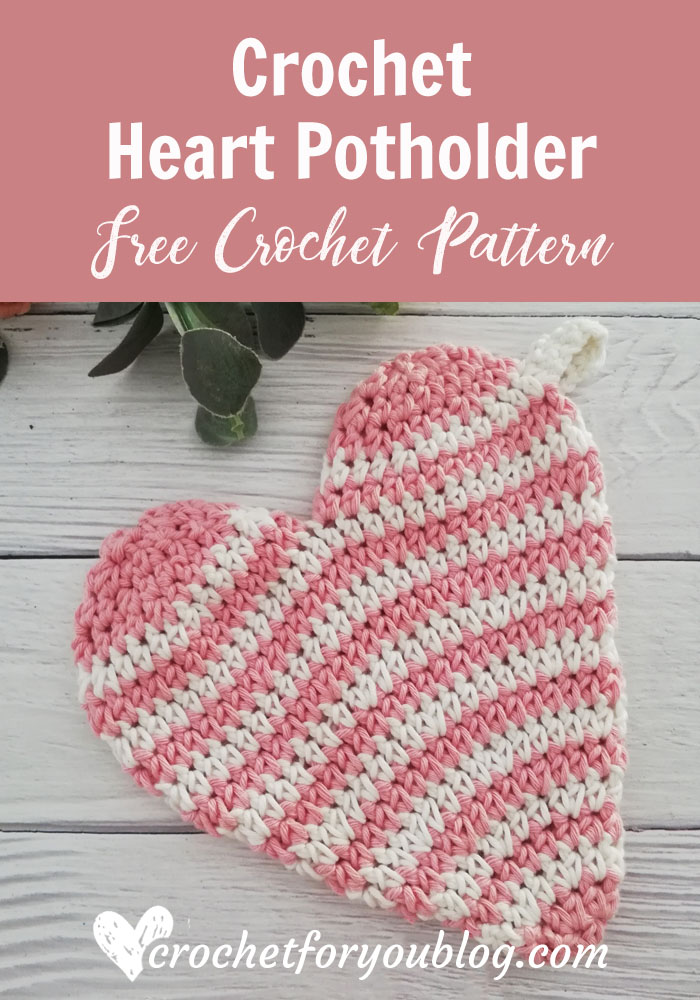 Crochet Heart Potholder Free Pattern