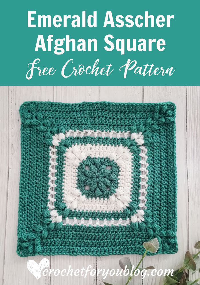 Emerald Asscher Crochet Afghan Square