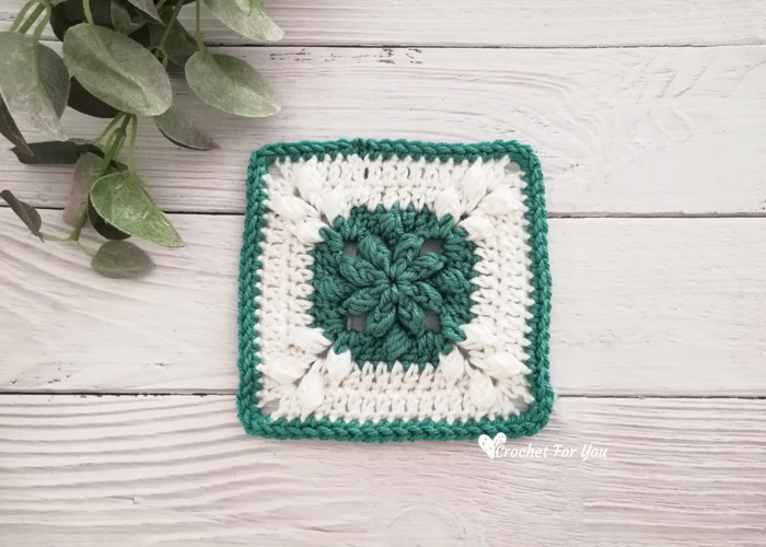 Emerald Asscher Crochet Afghan Square