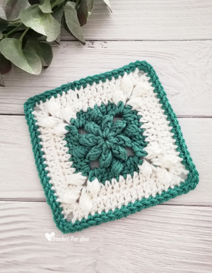 Emerald Asscher Crochet Afghan Square