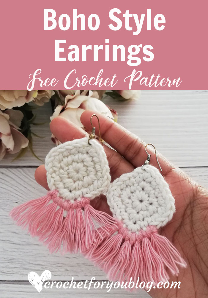 Crochet Boho Style Earrings Free Pattern