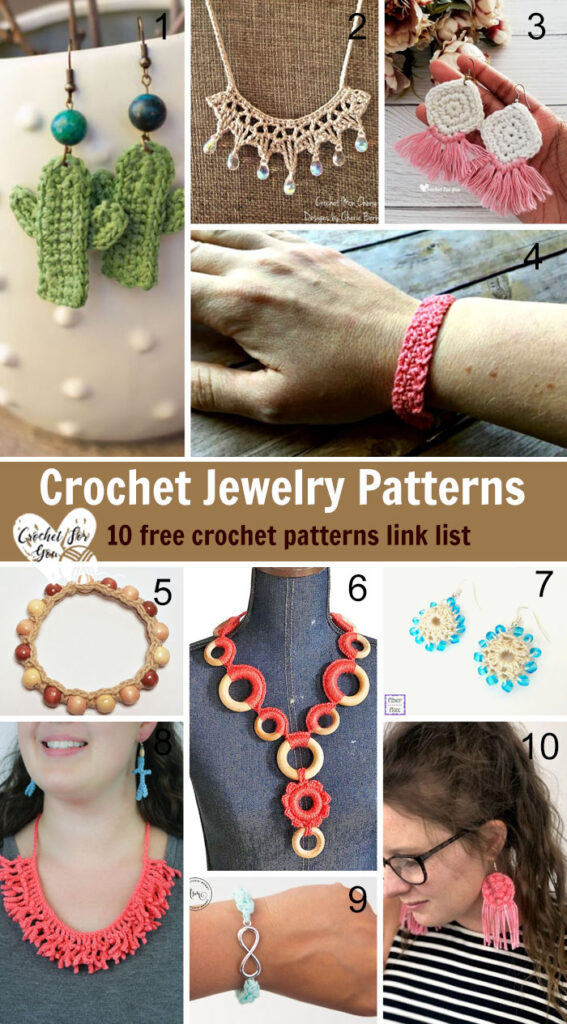 Roundup: Top 10 Free Crochet Patterns for Jewelry - CrochetKim™