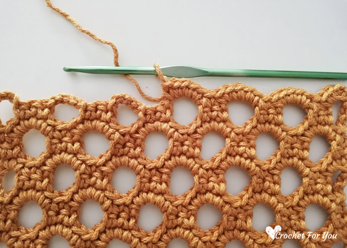 Crochet Honeycomb Trellis Stitch