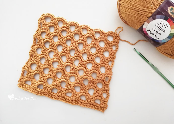 Crochet Honeycomb Trellis Stitch