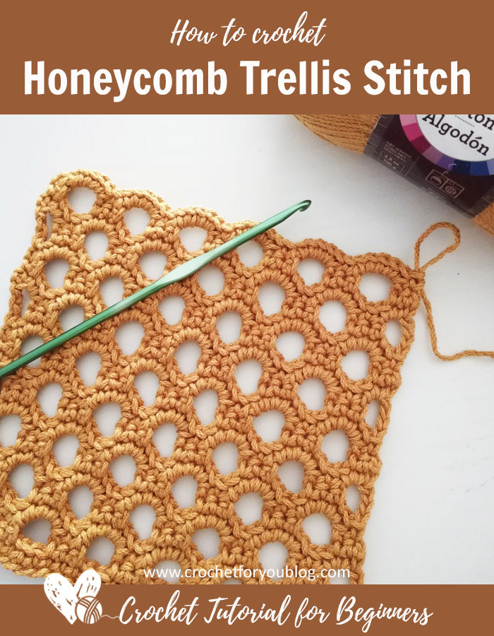 Crochet Honeycomb Trellis Stitch