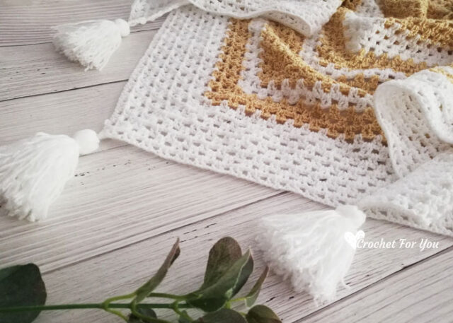Crochet V Stitch Triangle Shawl Free Pattern - Crochet For You