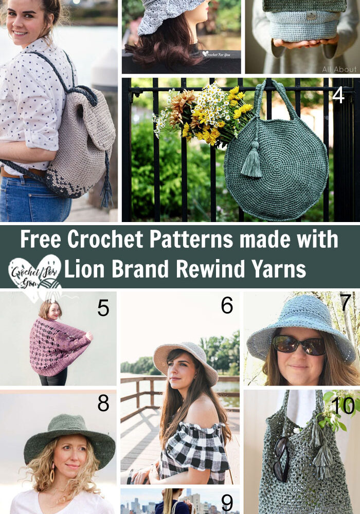 Free Crochet Patterns made with Lion Brand Rewind Yarns