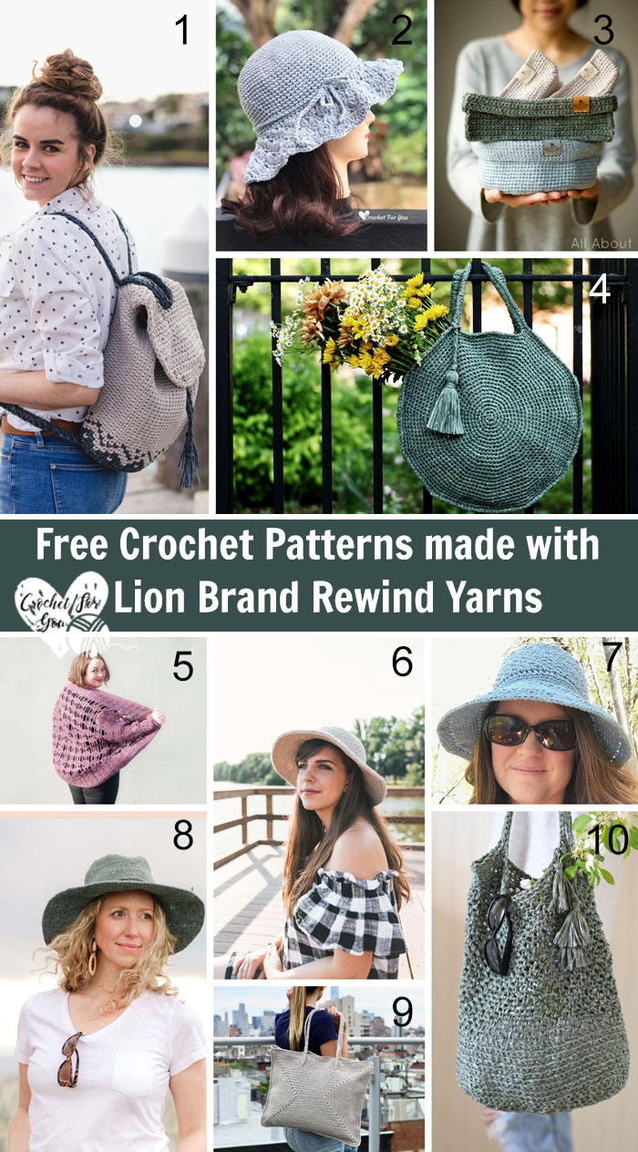 Free Crochet Patterns made with Lion Brand Rewind Yarns