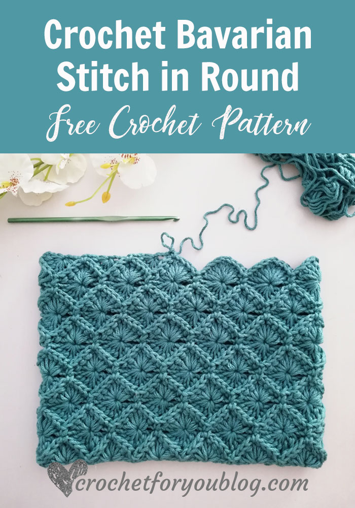 How to Crochet Bavarian Stitch in Round