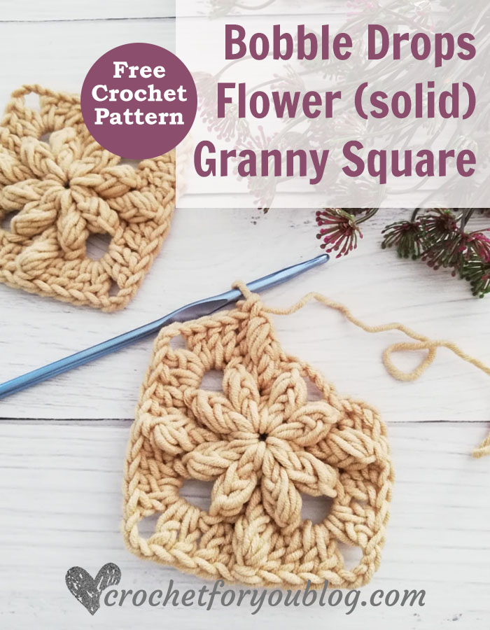 Bobble Drops Flower Granny Square