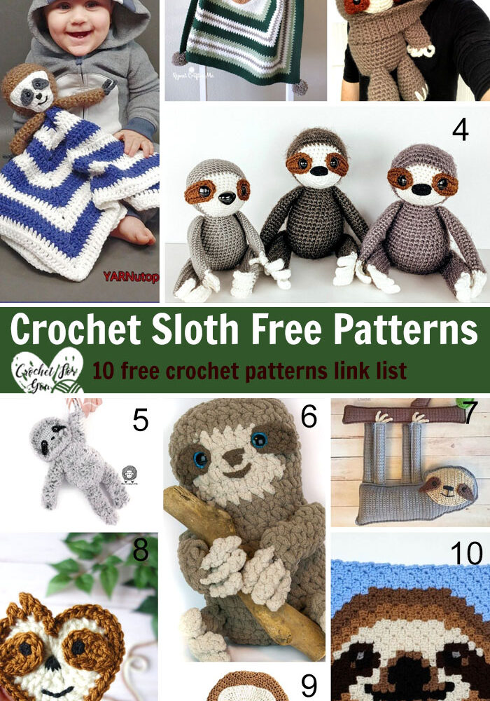 Crochet Sloth Free Patterns
