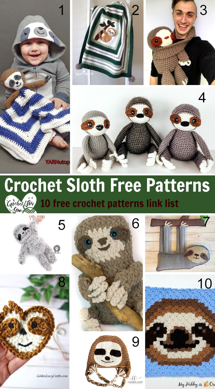 Crochet Sloth Free Patterns