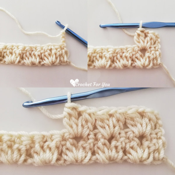 Crochet Cluster V Stitch