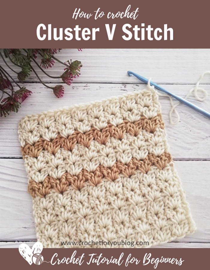 Crochet Cluster V Stitch