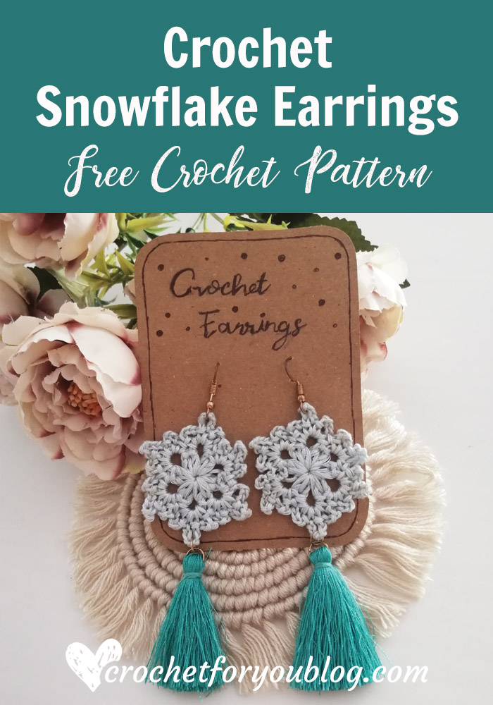 Crochet Snowflake Earrings