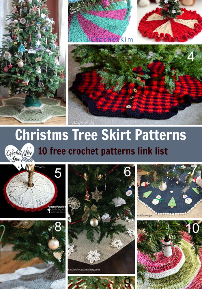 Christms Tree Skirt Patterns - 10 free crochet patterns