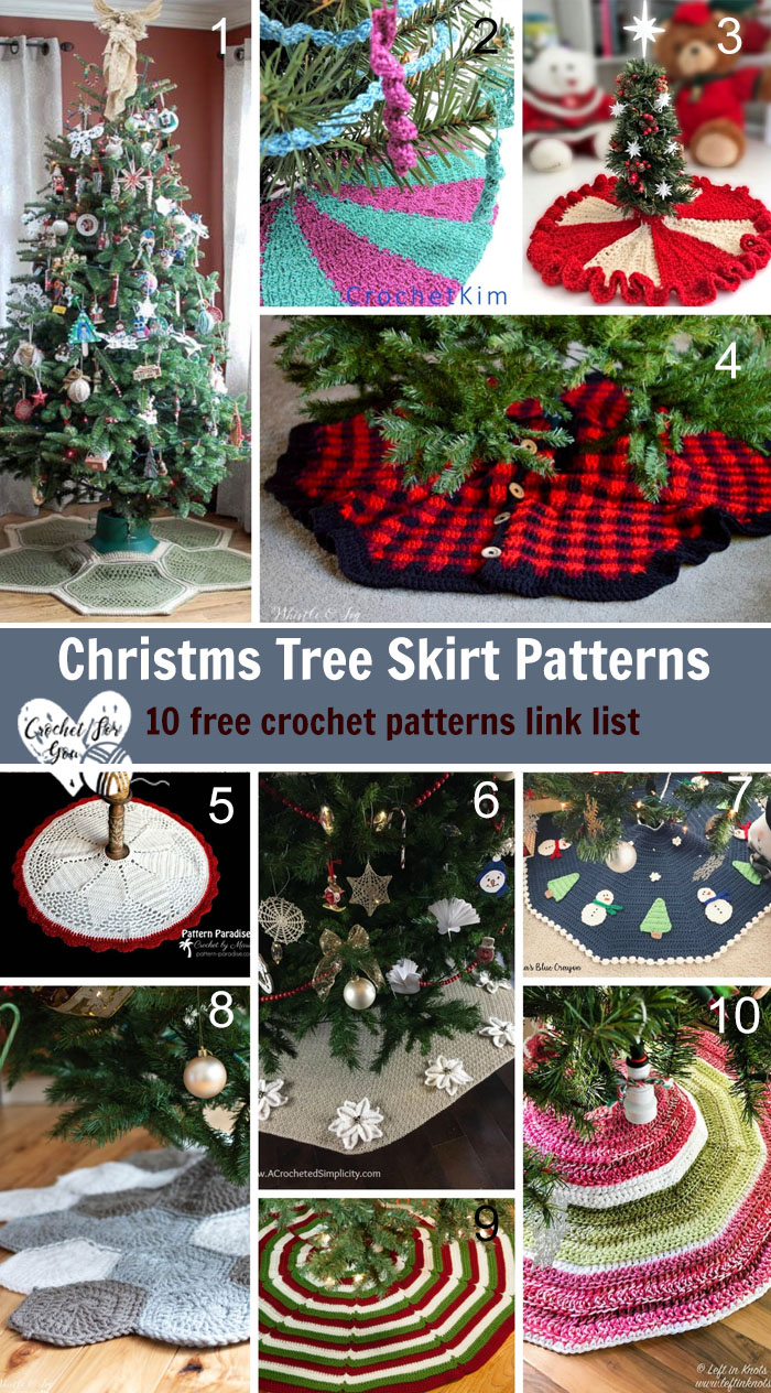 Christms Tree Skirt Patterns - 10 free crochet patterns