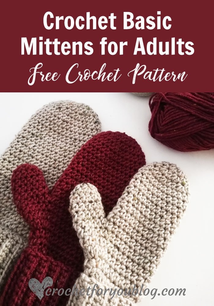 Crochet Basic Mittens Pattern