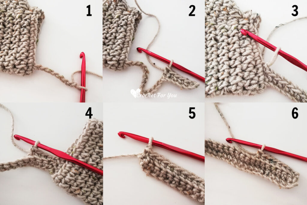 How to Crochet Basic Mittens - Double ribbed cuff