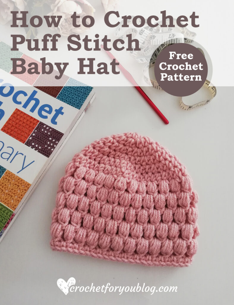 How to Crochet Puff Stitch Baby Hat