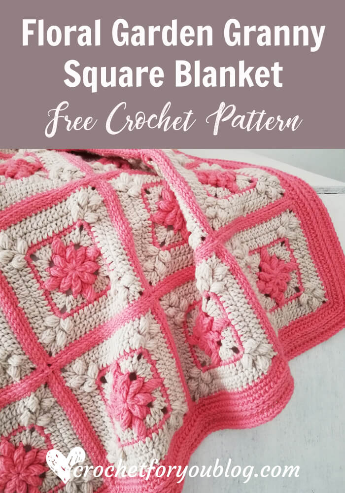 Floral Garden Granny Square Blanket