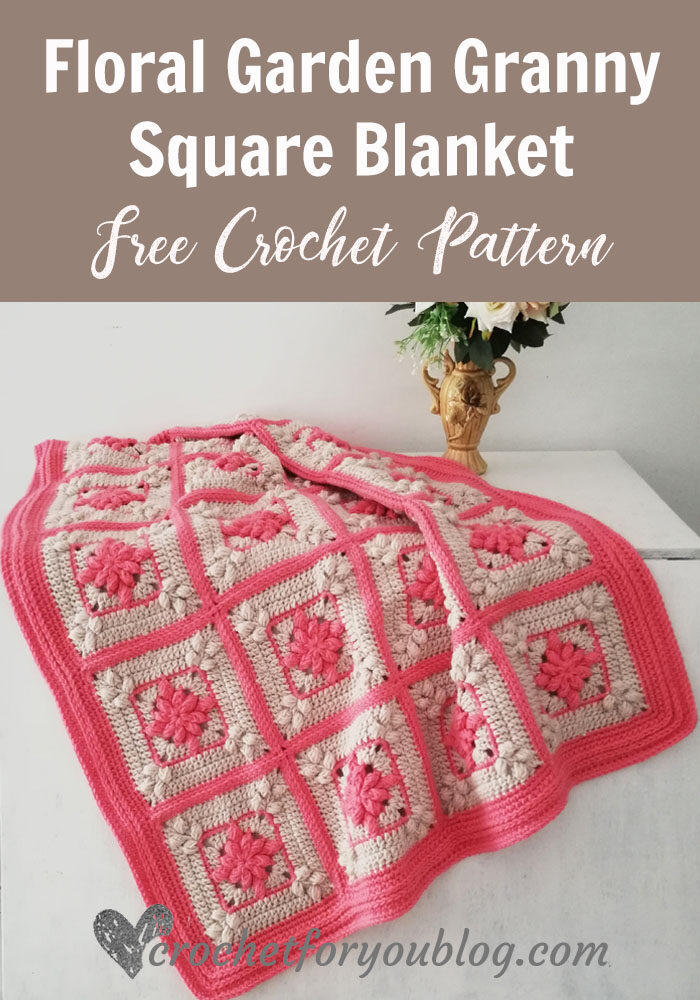 Floral Garden Granny Square Blanket