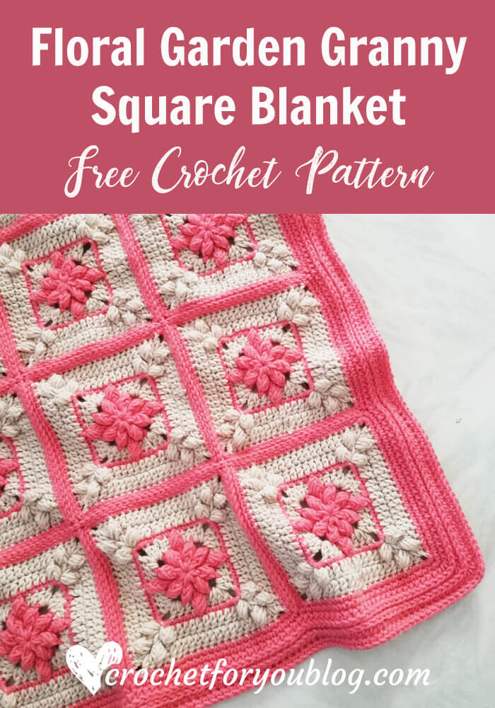 Floral Garden Granny Square Blanket