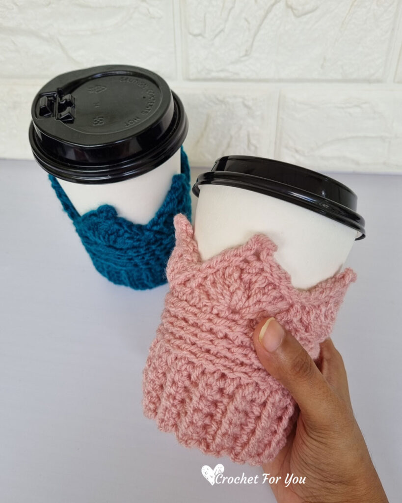 Crown Cup Cozy Crochet Pattern