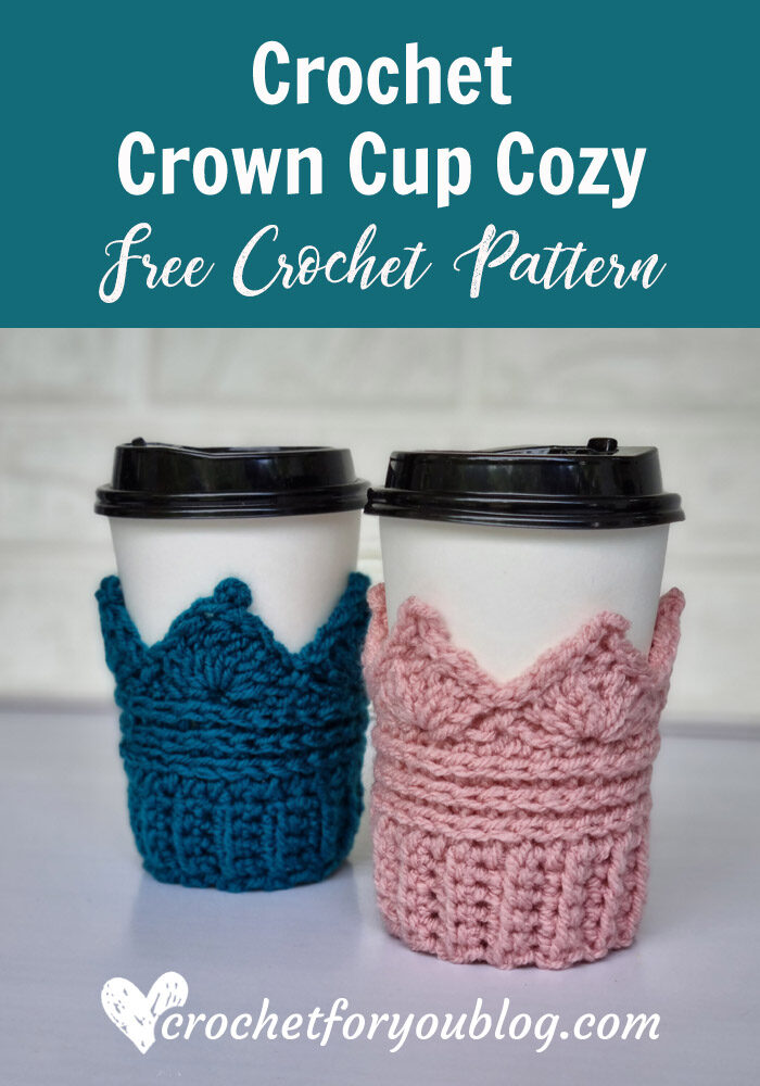 Crown Cup Cozy Crochet Pattern