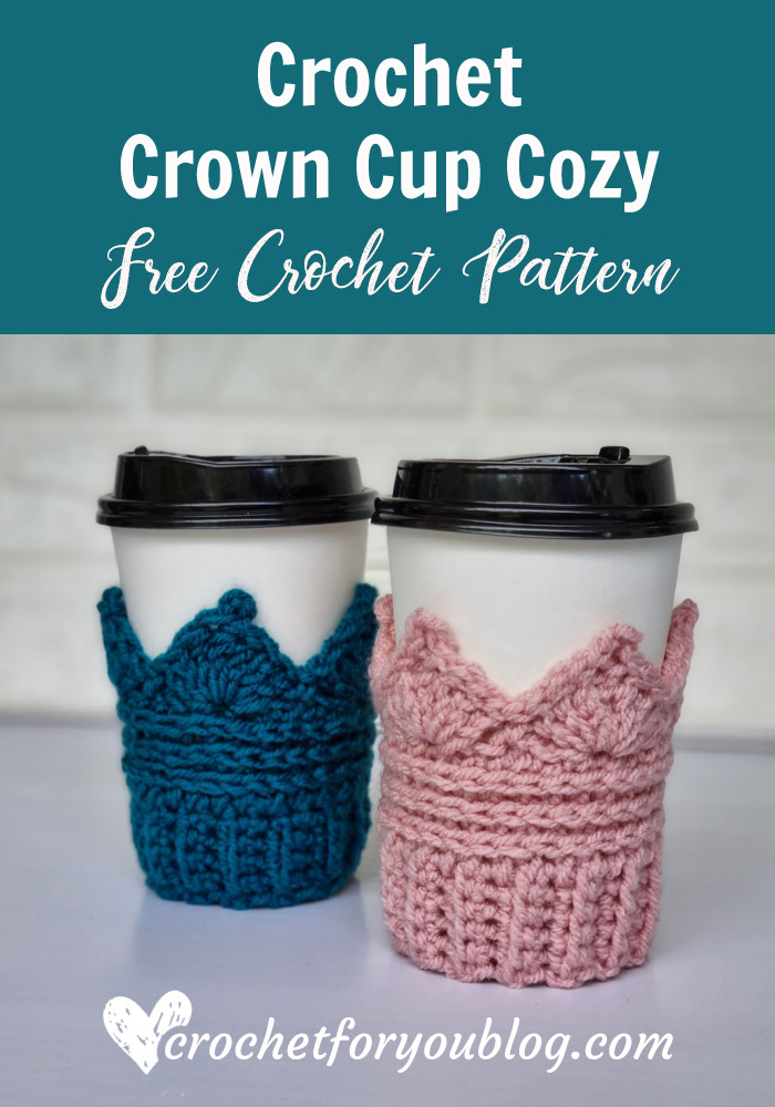 Crown Cup Cozy Crochet Pattern