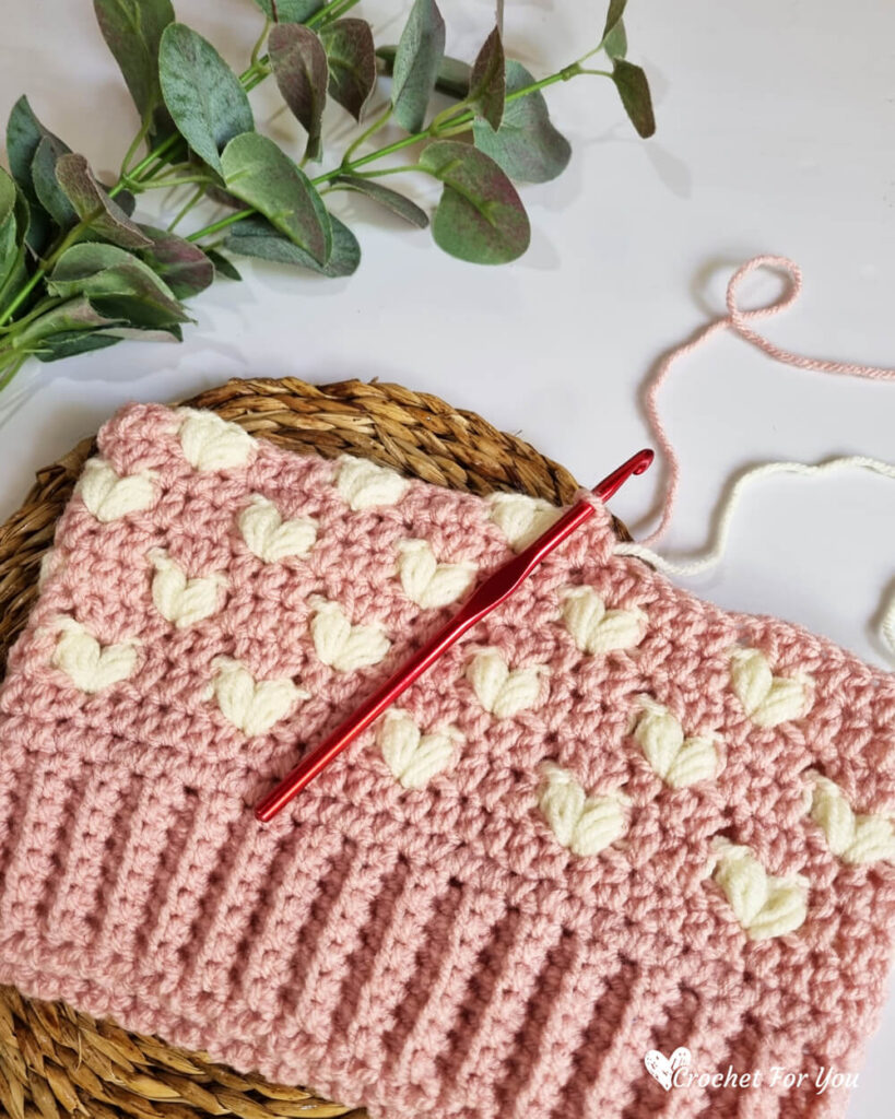 Crochet Puff Hearts Stitch
