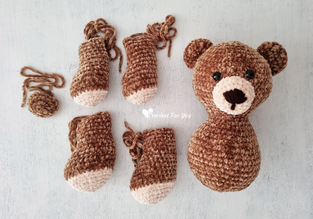 Crochet Velvet Teddy Bear Amigurumi