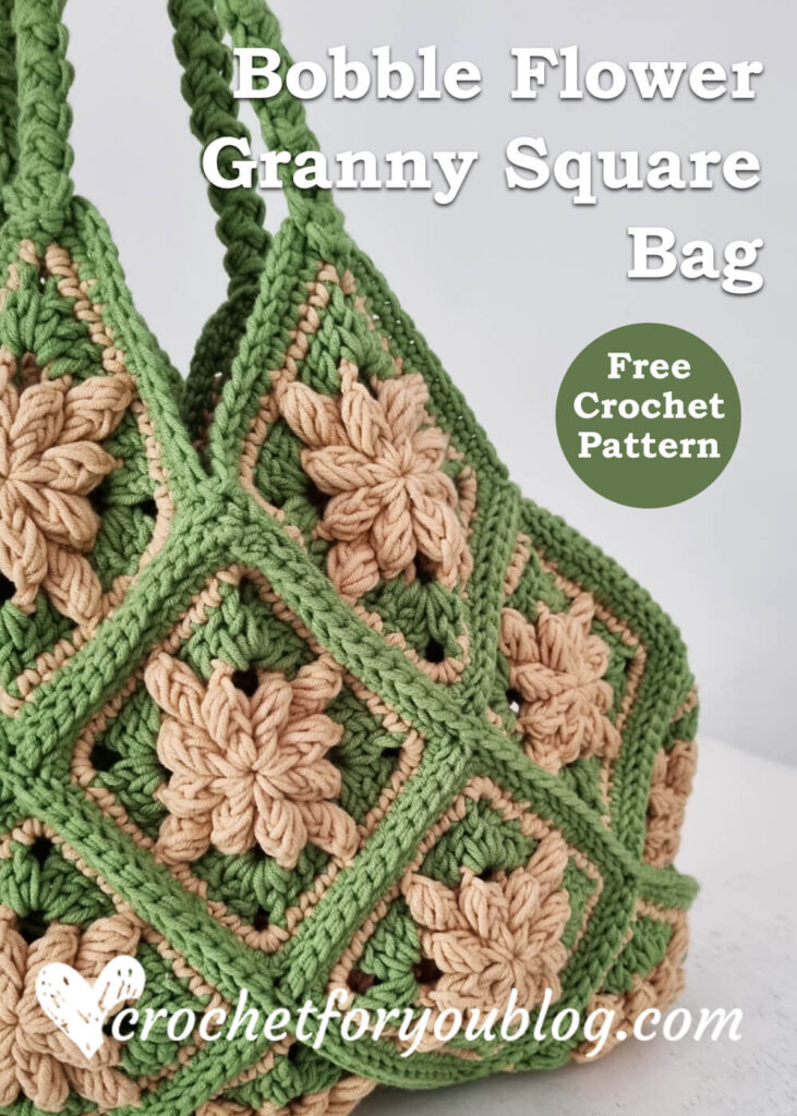 Crochet Bobble Flower Granny Bag