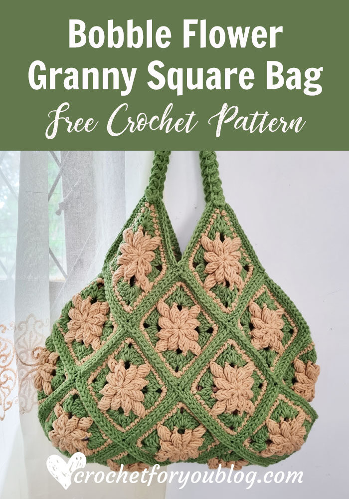 Crochet Bobble Flower Granny Bag